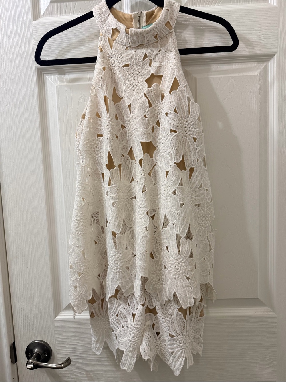 Judith March White Floral Lace romper